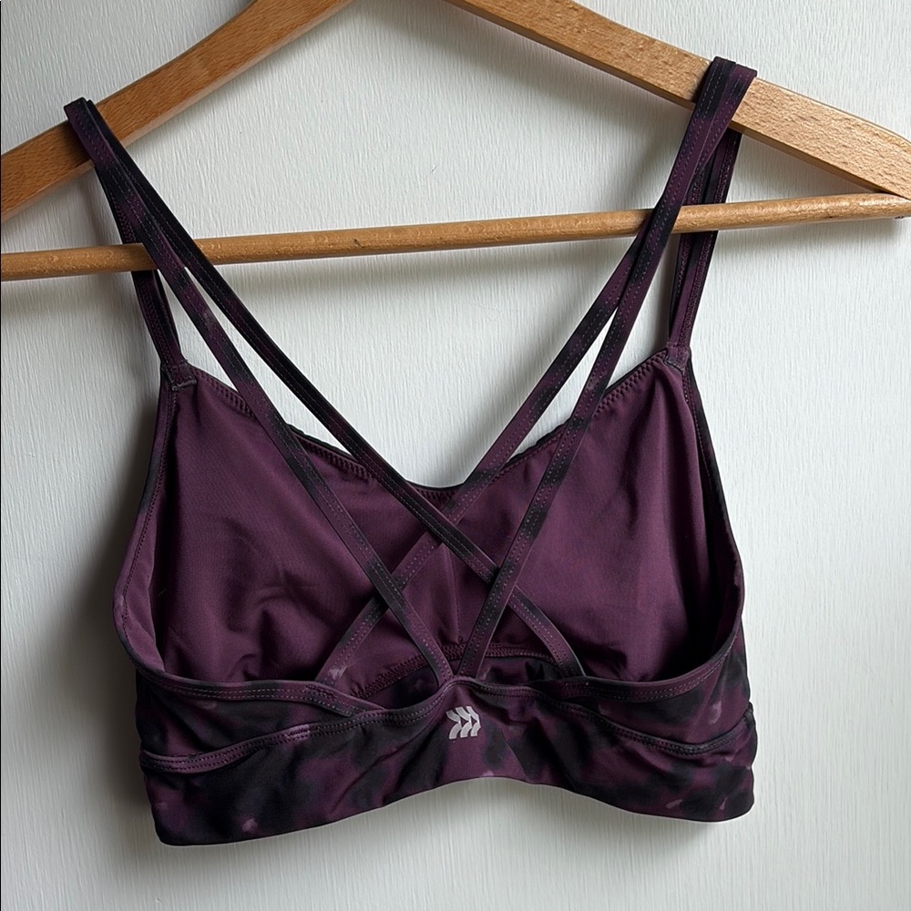 All in Motion Strappy Sports Bra/Bikini Top in Dark Purple/ Black size Small - Picture 3 of 6